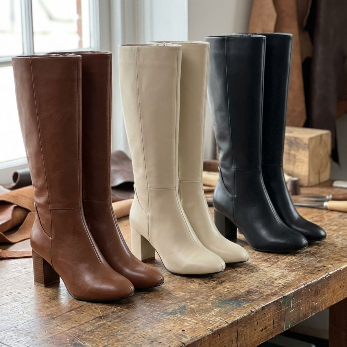 Claire | Women’s Knee-High Heeled Boots