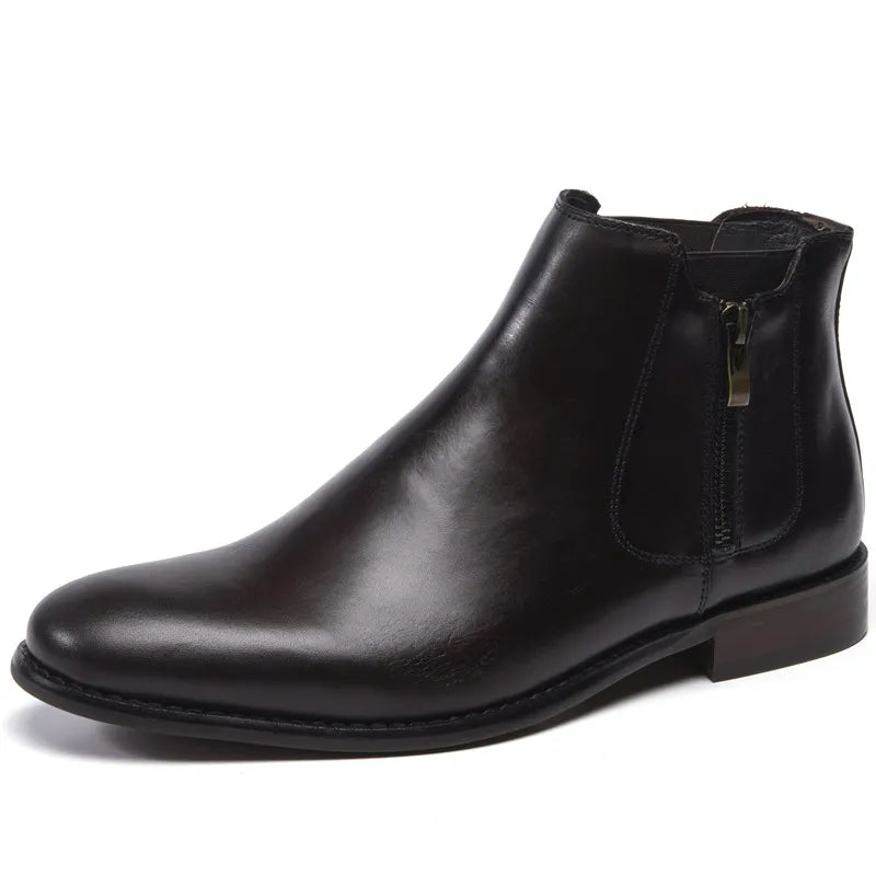 Gabriel | Men's Retro Cowhide Ankle Boots