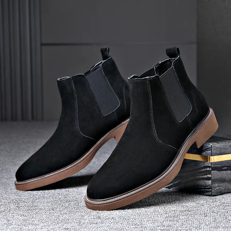 Axel | Men’s Fleece-Lined Suede Pointed Ankle Boots
