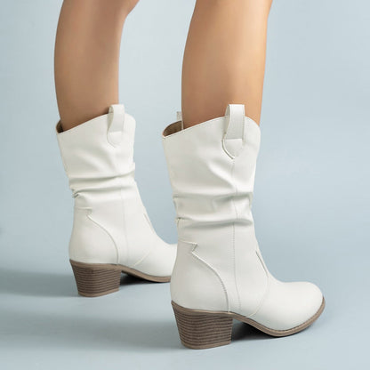 Samantha | Women's Winter Cowboy-Inspired Heeled Boots