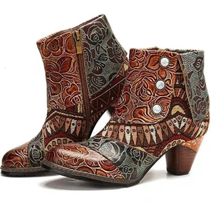 Evelina | Women’s Handmade Chunky Heel Martin Boots