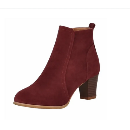 Elena | Short Martin Boots with Thick Heel