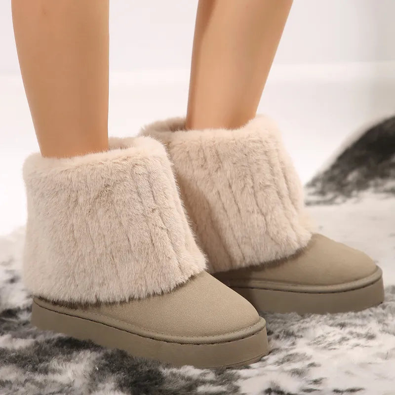 Madison | Women's Winter Fur Trim Ankle Boots