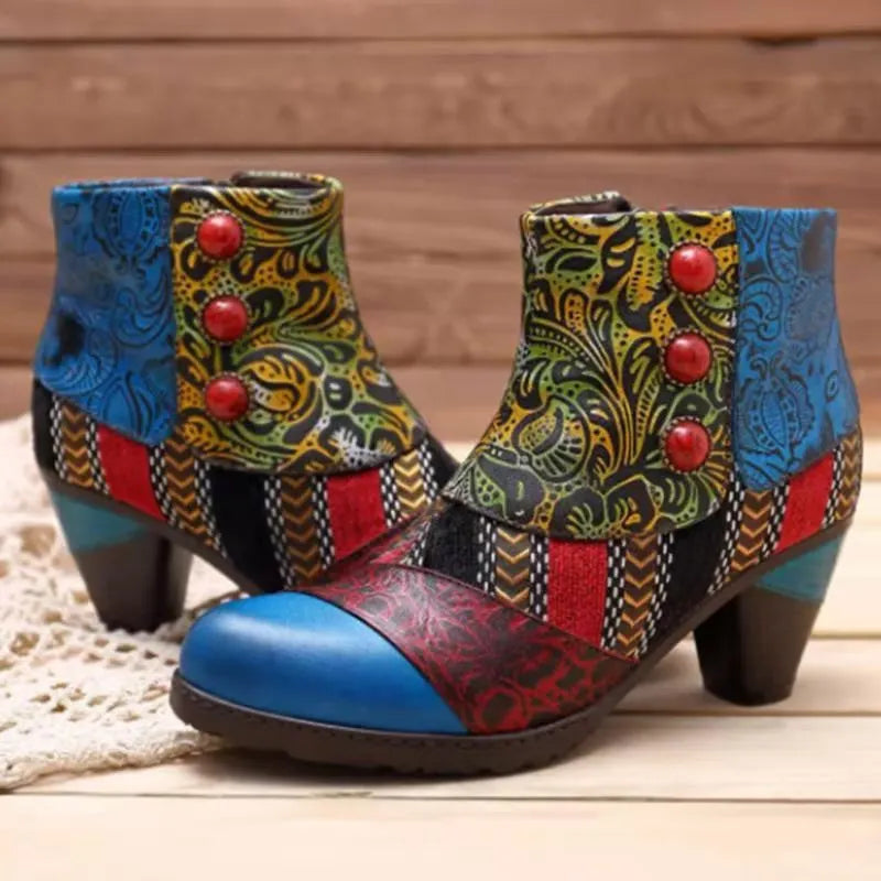 Rosalie | Women’s Chunky Heel Handmade Martin Boots