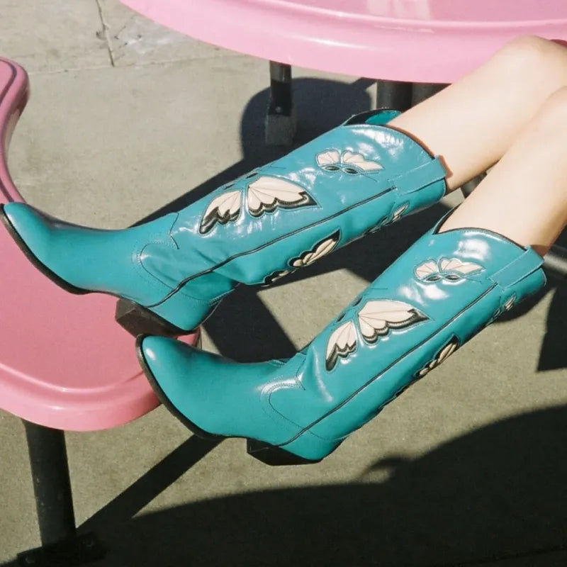 Vanessa | Women’s Summer Mid-Heel Butterfly Boots