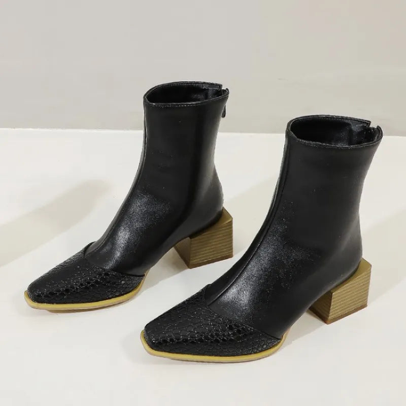 Lucia | Plus Size Pointed Martin Ankle Boots for Women