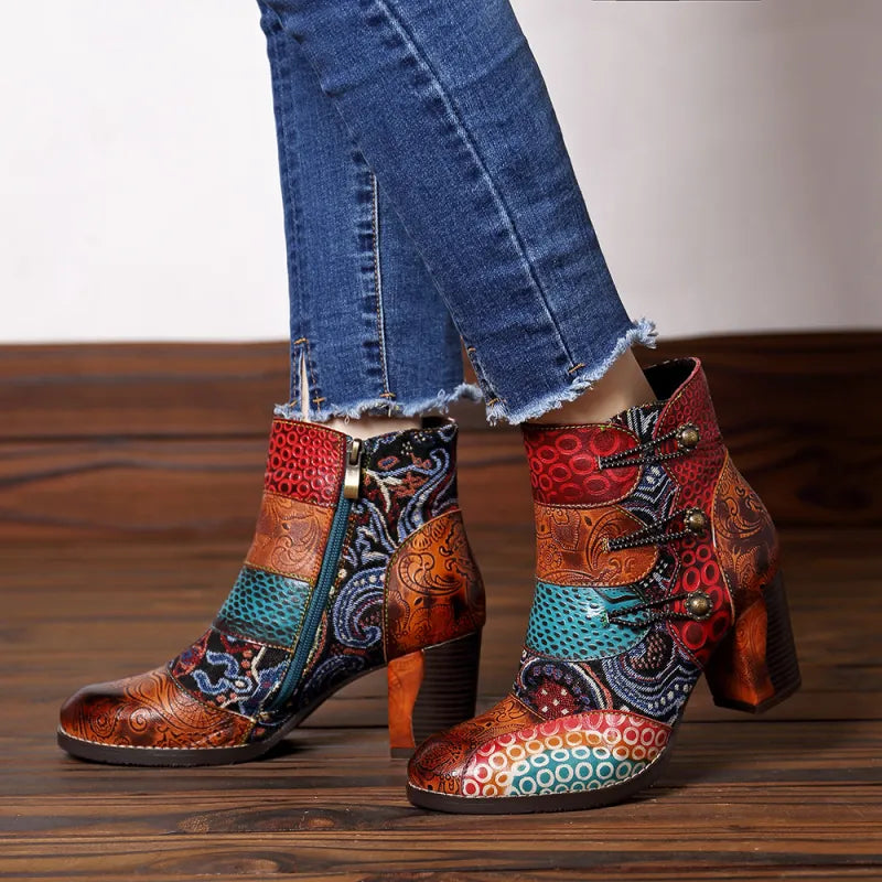 Veda | Women’s Retro Chunky Heel Boots