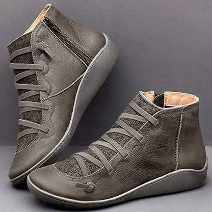 Fiona | Women’s Lace-Up Zip Ankle Boots
