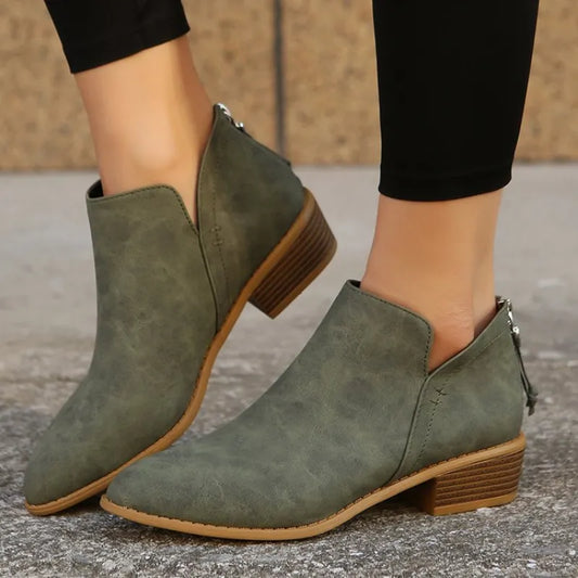 Rose | Women’s Casual Chunky Heel Boots