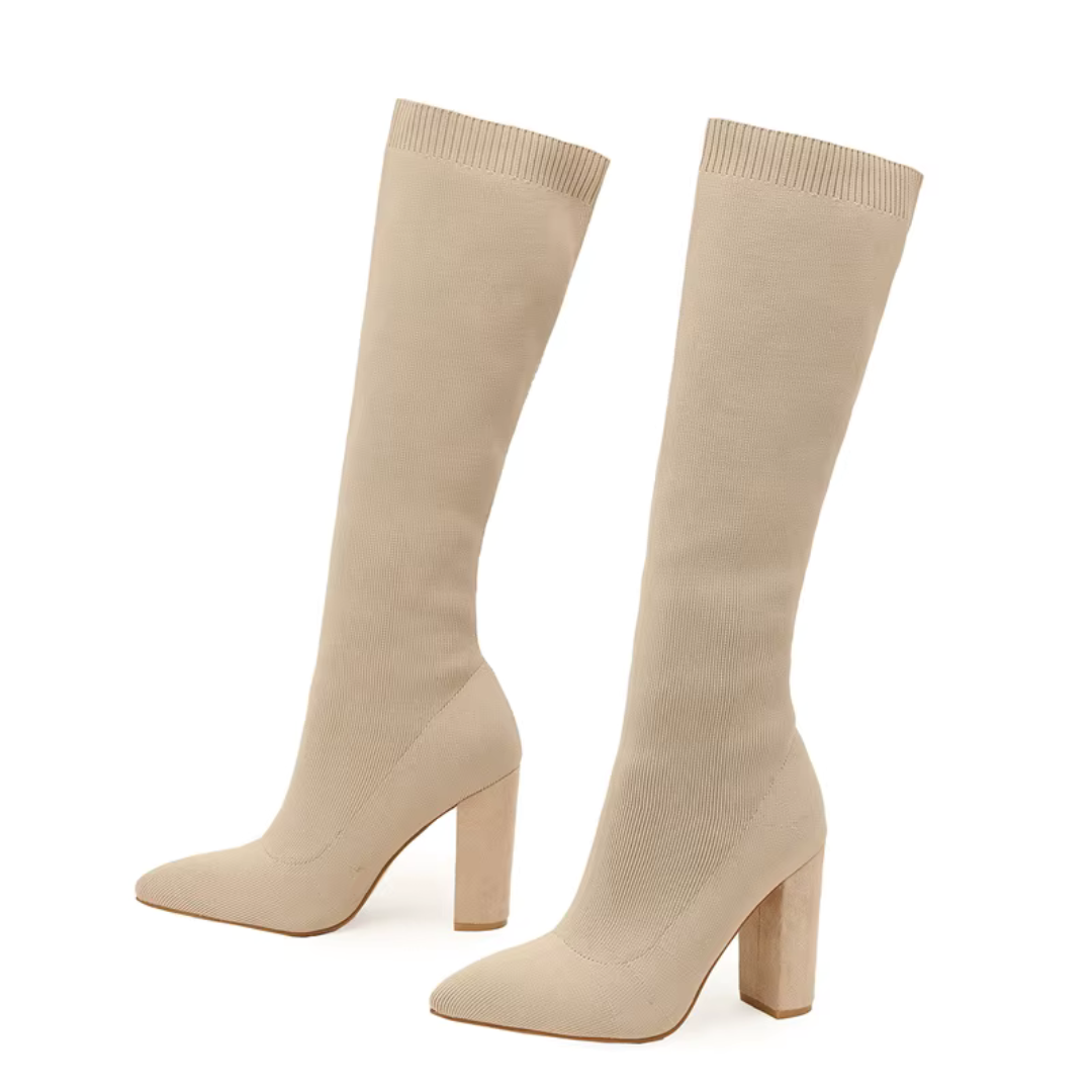 Charlotte | Women’s Winter High Heeled Knee-High Boots