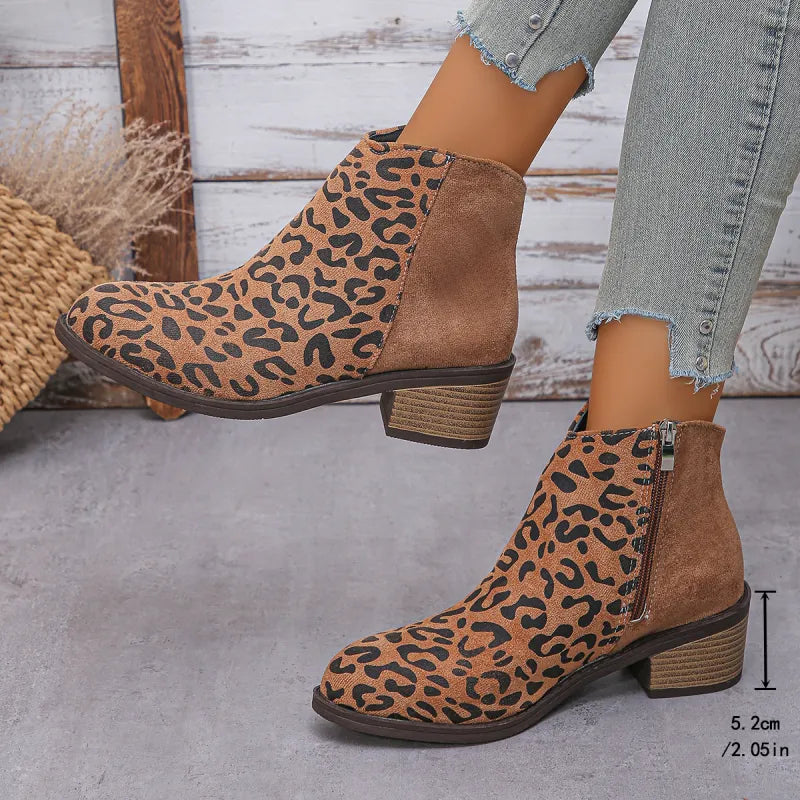 Vivienne | Women’s Casual Leopard Print Boots