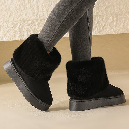Madison | Women's Winter Fur Trim Ankle Boots