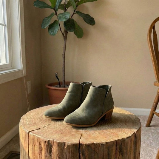 Caroline | Women’s Casual Low Heel Slip-On Boots