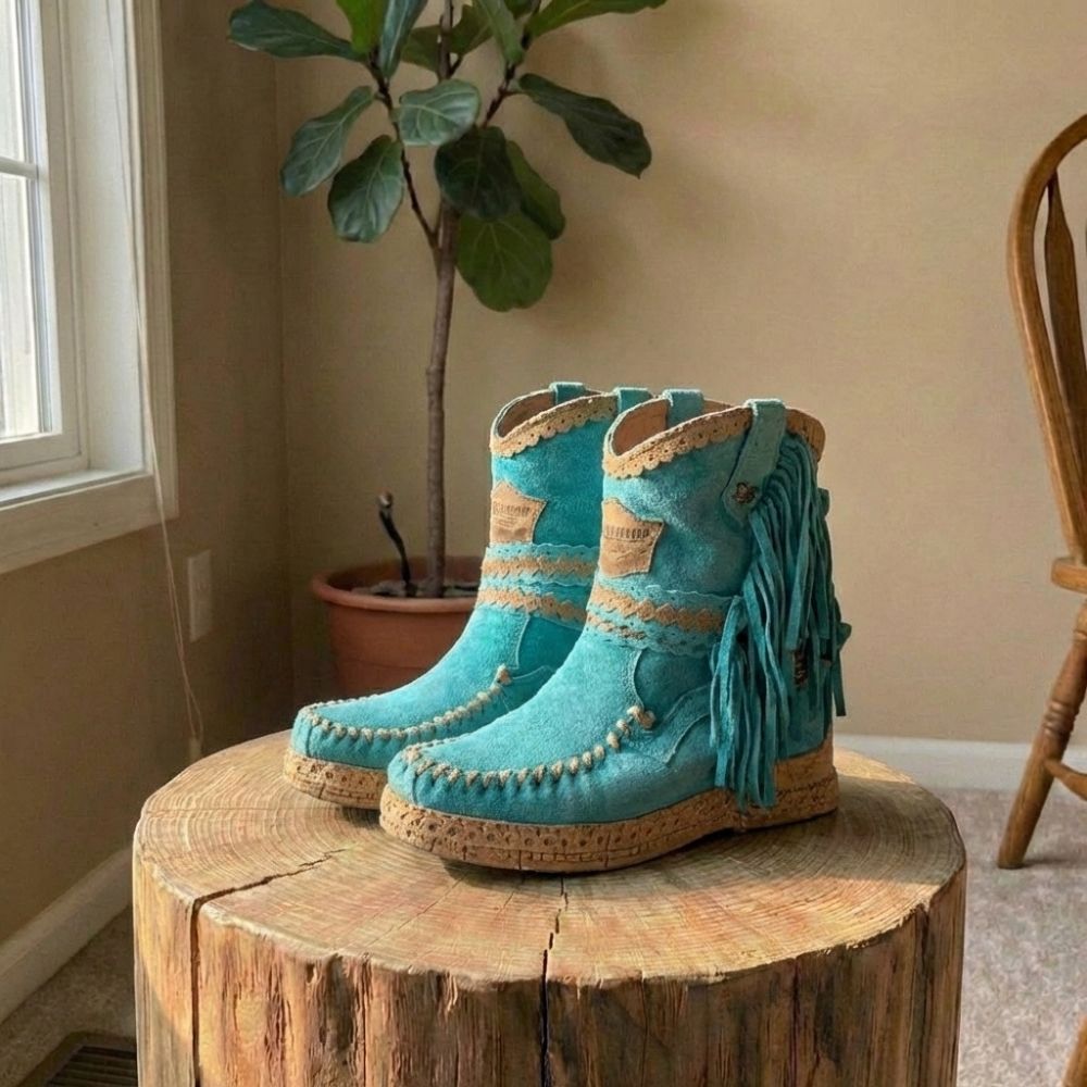 Savannah | Women’s Boho Western Fringe Ankle Boots