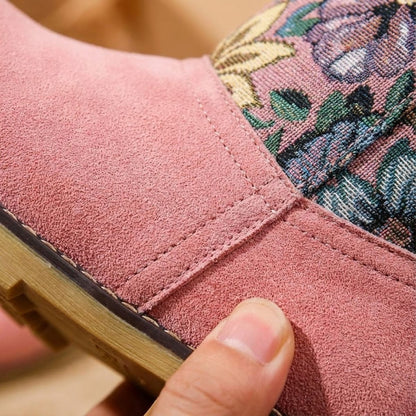 Grace | Embroidered Mid-Calf  Winter Boots