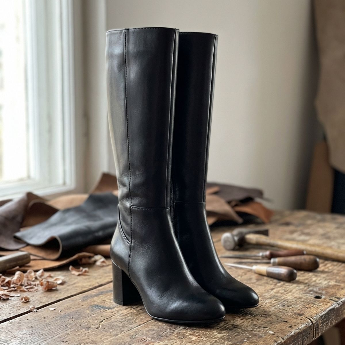 Claire | Women’s Knee-High Heeled Boots