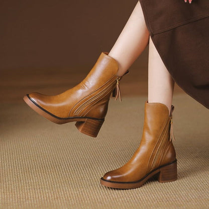 Selene | Leather Ankle Boots