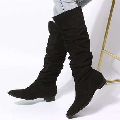 Alice | Women’s Slouchy Knee-High Boots with Block Heel