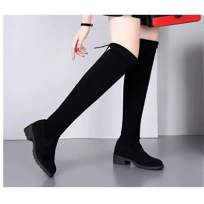 Danielle | Women’s Thigh-High Boots with Block Heels