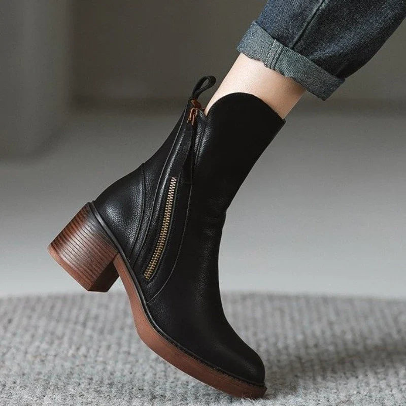Selene | Leather Ankle Boots