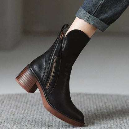 Selene | Leather Ankle Boots