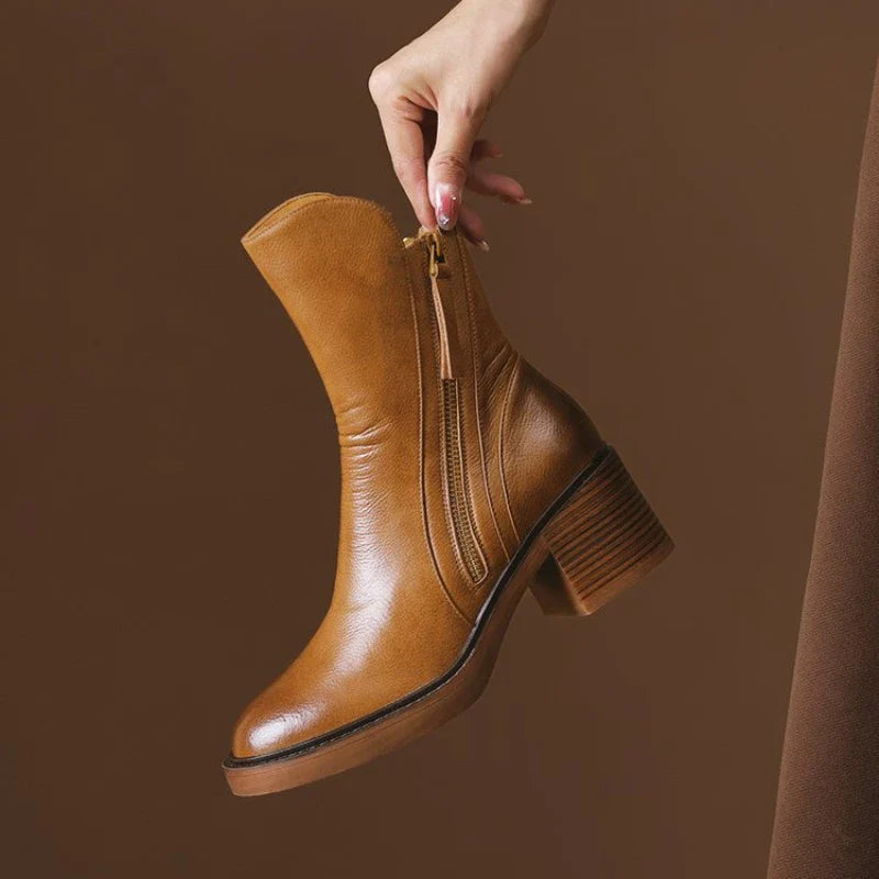 Selene | Leather Ankle Boots