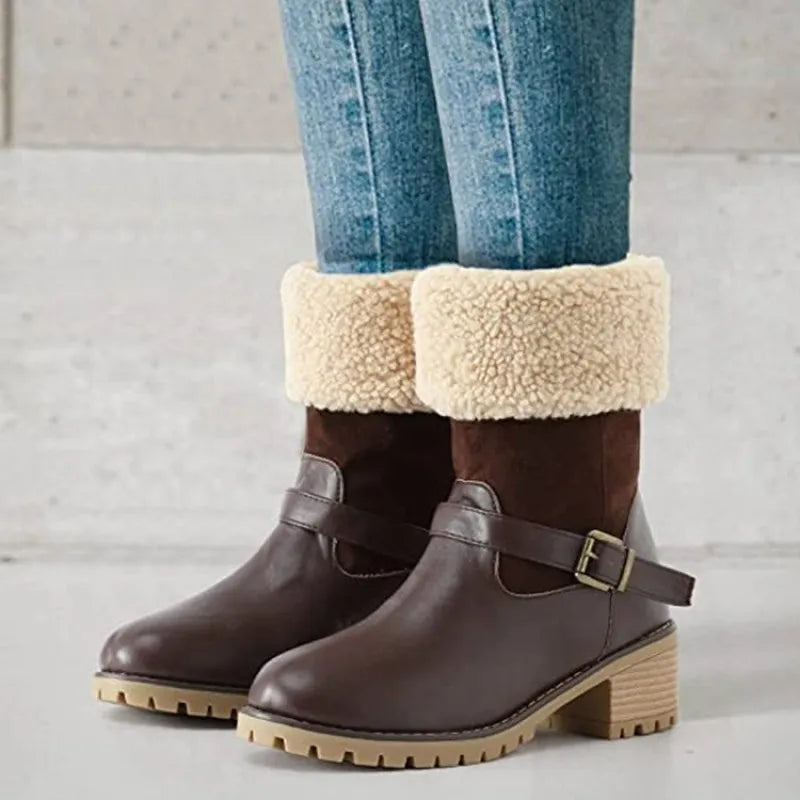 Iris | Women’s Chunky Heel Western Boots with Buckle