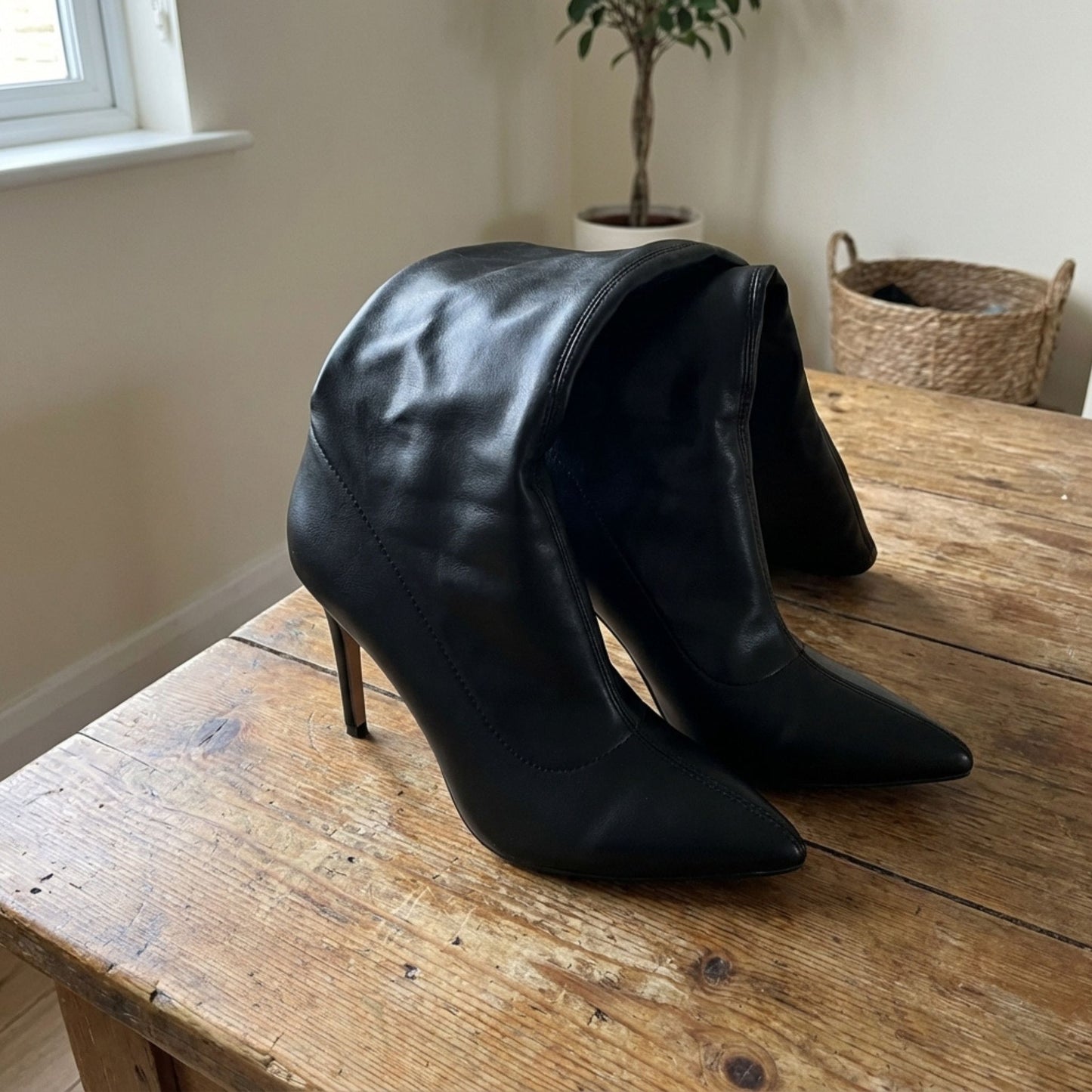 Esther | Women's Leather Overknee Boots With Stiletto Heel