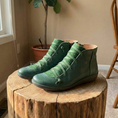 Fiona | Women’s Lace-Up Zip Ankle Boots