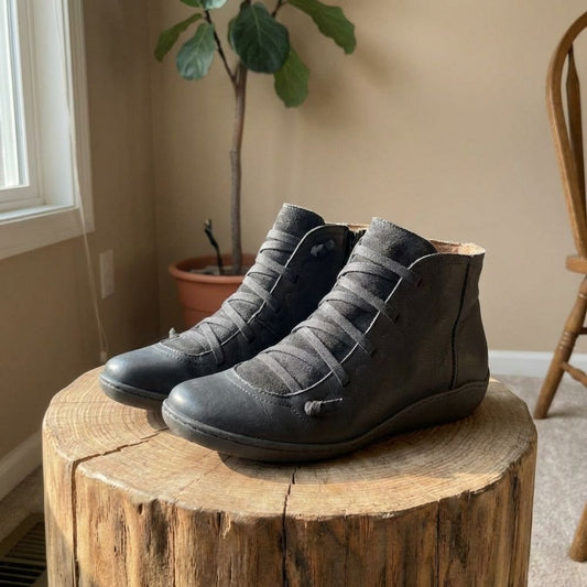 Fiona | Women’s Lace-Up Zip Ankle Boots
