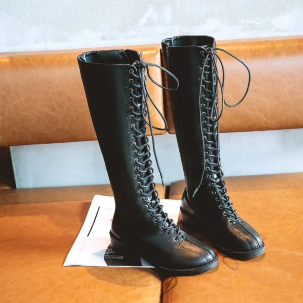 Laura | Women’s Flat Long Boots – Plus Size, Stylish & Comfortable