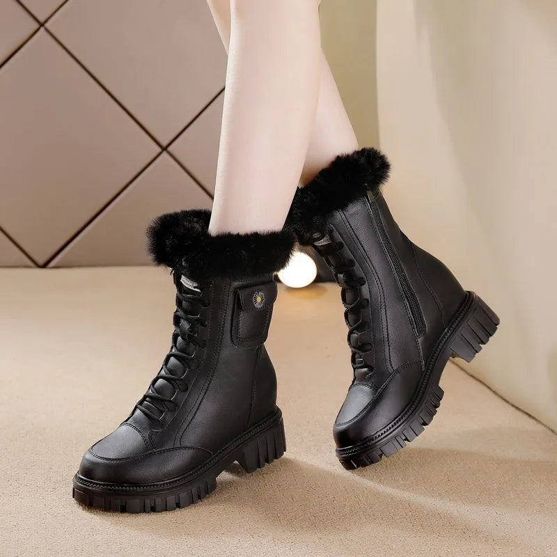 Alessia | Winter Fleece-Lined Snow Boots for Women – Thick Sole, Non-Slip Design