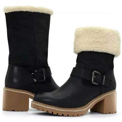 Iris | Women’s Chunky Heel Western Boots with Buckle
