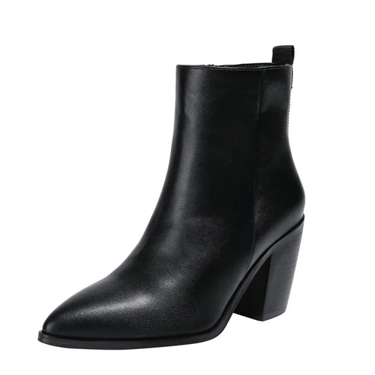 Sofia | Women’s High-Heel Side-Zip Chunky Martin Boots – Stylish & Trendy