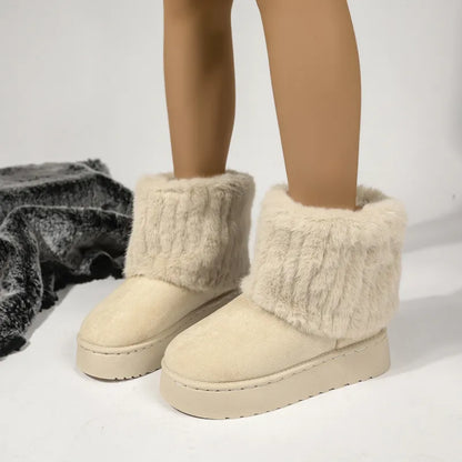 Madison | Women's Winter Fur Trim Ankle Boots