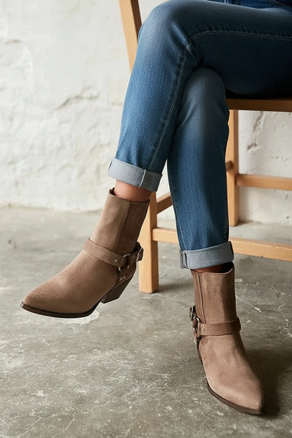 Pointed Toe Ankle Boots for Women